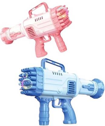 Al Zafar Enterprises 32 Hole Gatling Bubble Gun Rocket Boom Bubble Gun Bubble Bazooka Gun Indoor Water Gun