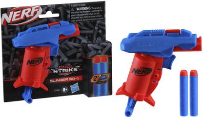 Nerf Alpha Strike Slinger SD-1 Single-Fire Dart Blaster, Incl. 2 Darts, for Ages 8+ Guns & Darts