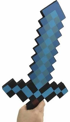 Delite New Minecraft Diamond Pixels Soft Big Sword kids Toy Weapon Maces & Swords