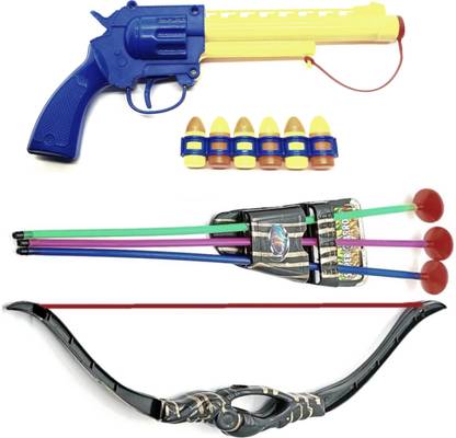 Dynamic Retail Global Gun Toys for Boys With Bullets, Archery Bow & Arrows, Blaster Guns Darts AA12 Guns & Darts