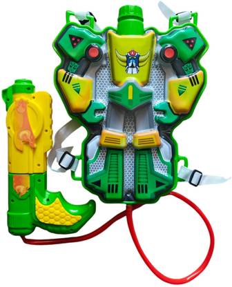 IndusBay Deformation Robot Theme Back Holding Water Tank Holi Pichkari Water Gun Toy Water Gun