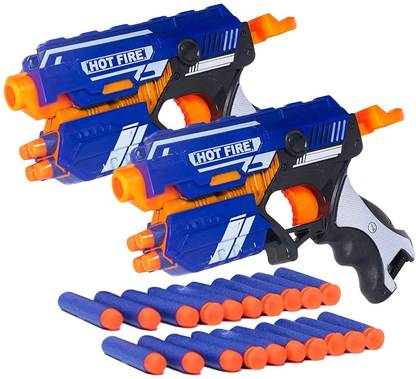 A R ENTERPRISES Combo Set of 2 Foam Blaster Gun Toy, Safe and Long Range Shooting Gun, Guns & Darts