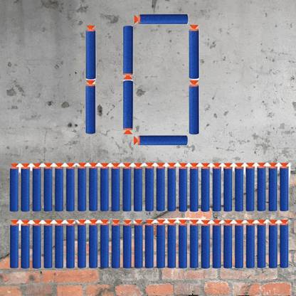 BZILO Plastic Foam Toy 10 Bullet Dart Bullets for Nerf N-Strike Elite Guns J_50 Guns & Darts