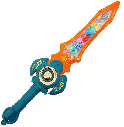 KOKEE TOYS Transparent Gear Sword Toy for Kids with Light, Sound and Vibration. Maces & Swords