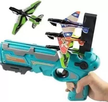 Khanji toyz Plane Launcher for Kids Airplane with Glider Plane Guns & Darts Ninja Gears