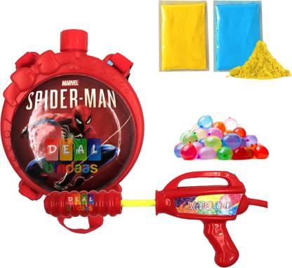 DEALbindaas Small Holi Water Pichkari Tank with High Pressure Pichkari & Back Pack Tank 1105 Water Gun