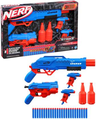 Nerf Alpha Strike Mission Ops Set, best gift, Incl.4 blasters,2 Tragets and 25 Darts Darts & Plastic Bullets