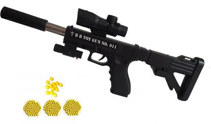 IndusBay 16 Inch M4 MK14 UMP 911 BB & water Bullet Airsoft Toy Gun with 1000 BB Bullets Guns & Darts
