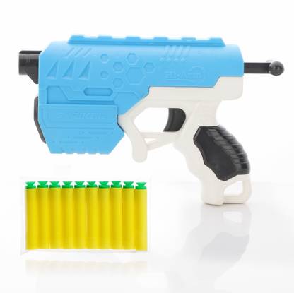 Aditi Toys Hi-Arm Striker Gun with 10 Foam Bullets, Plastic Toy Gun For Kids, BIS Approved Guns & Darts