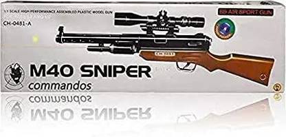 RRS TRADERS RRS M40 Black Toy Riffle Sniper Commando Gun AWM PUBG Gun Includes Laser Guns & Darts