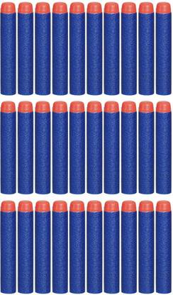 bhauvik Hot Fire Gun Bullet Soft Foam Dart for Nerf Gun Refill Pack 30 Pcs Darts & Plastic Bullets