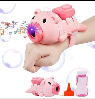 wewrapsmile Adorable Pink Pig Bubble Blower | Automatic Bubble Toy for Kids Water Gun