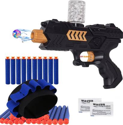 Toy Cloud Combo of 2 in 1 Jelly Shot Gun with 10 Foam Dart & 1 HandStrap for Guns & Darts
