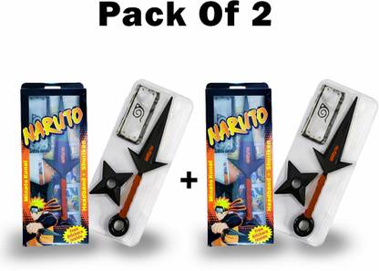 nakshatra traders Pack Of 2 Naruto Ninja Set-Kunai Knife Shuriken Headband 6 Stickers Anime Set Armor Sets