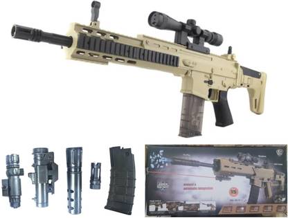 IndusBay SCAR Toy Machine Gun AK47 Automatic Gun Shoots Water Crystal Bullet Guns & Darts