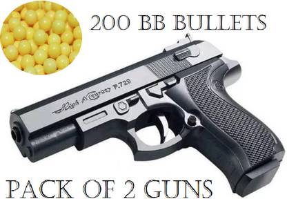 WHEELSQUARE Long Range And High Accuracy BB (Plastic) Bullet Gun (pack Of 2 ) With 200 BB Bullets Guns & Darts