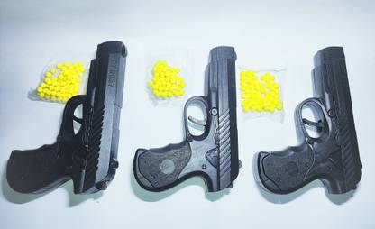KIDSSS Pack of 3pcs plastic mouser gun made in India with 3 pkt dart Guns & Darts