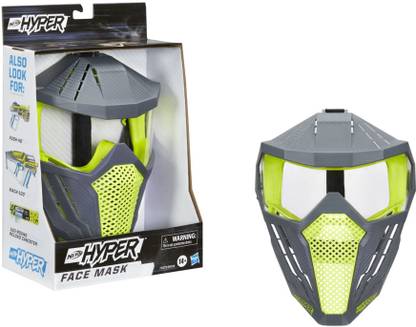 Hasbro Nerf Hyper Face Mask, Breathable Design, Adjustable Head Strap, Green Team Color Guns & Darts