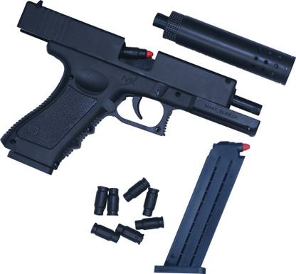 GEX Kids Toy Gun | Soft Bullet Toy Gun | Pull Back Action With Jump Guns & Darts