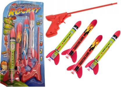 HALO NATION Foam Rocket Launcher Gun Toy Shoots upto 30ft, Soft Rocket Gun - Safe For Kids Guns & Darts