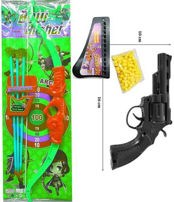 Dynamic Retail Global Gun Toys for Boys With Bullets, Archery Bow & Arrows, Blaster Guns Darts T1097A Guns & Darts