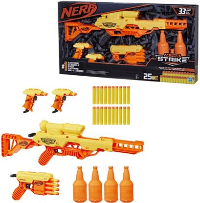 Nerf Alpha Strike Battalion Set, Multi-Pack,Easy Load-Prime, best gift,Incl. 25 Darts Guns & Darts
