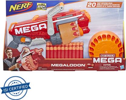 Nerf Megalodon N-Strike Mega Toy Blaster with 20 Official Mega Whistler Darts Guns & Darts