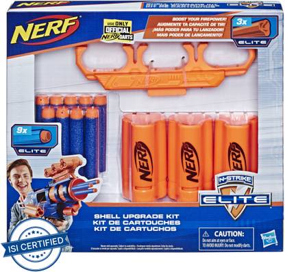 Nerf Shell Upgrade Kit -- Includes 3 Shells, 9 Official Elite Darts, Shell Holder -- For Kids, Teens, Adults Guns & Darts
