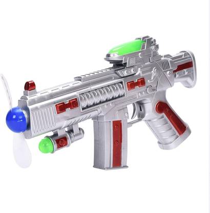 valuableplus Space Gun Toy with Sound & LED Flashing Light Rotating Fan Gun Toy Guns & Darts