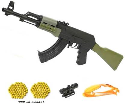 HALO NATION AK-47 BB Bullet Gun Sniper Gun 23inch Long AK47 Rifle Airsoft Gun 1000 Bullets Guns & Darts