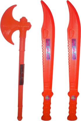 हरि कलेक्शन्स Axe and 2 Swords/Talwar toy for kids