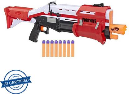 Nerf Fortnite TS Blaster, Pump Action Dart Blaster, 8 Darts Guns & Darts