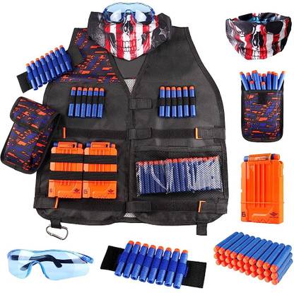 PALAY Tactical Vest Kit for Kids, Nerf Gun Gear for Boys Girls Armor Sets