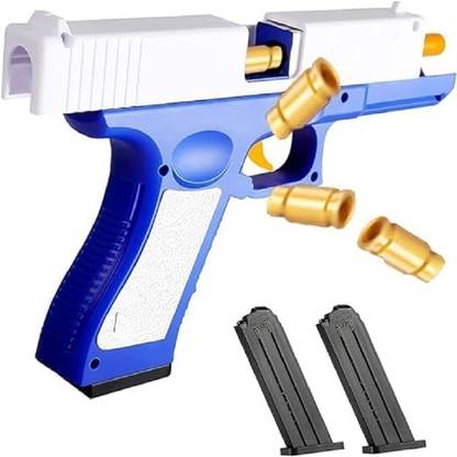 asian Shell Ejecting G-Lock Gun With Bullets-New Guns & Darts