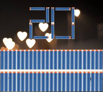 BZILO Plastic Foam Toy 20 Bullet Dart Bullets for Nerf N-Strike Elite Guns J_45 Guns & Darts