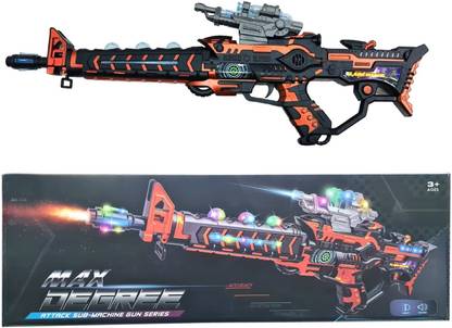 HALO NATION Electric Sub Machine Gun Vibrate & Glow Flash Light Gun Electric Sound Laser Gun Guns & Darts