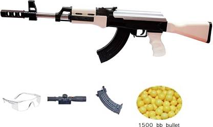 HALO NATION Airsoft Gun AK47 Gun AK 47 PUBG AK47 BB Bullet Gun AK-47 +1500 BB Bullets Guns & Darts