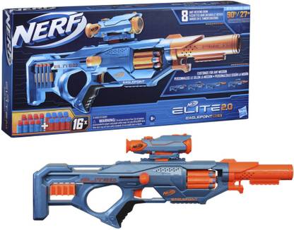 Nerf Elite 2.0 Eaglepoint RD-8 Blaster, 8-Dart Drum, Detachable Scope, Incl.16 Darts Guns & Darts