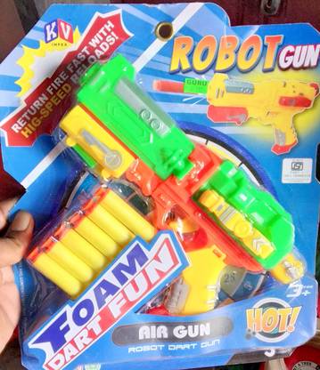 VINDHYA Kids Robot Dart Gun, Foam Dart Gun for Kids Guns & Darts