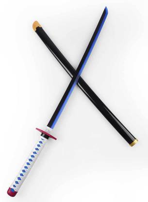 ComicSense Demon Slayer Anime Cosplay LED Wooden Prop Water Pillar Katana Sword 104cm Maces & Swords