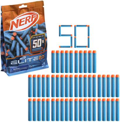 Hasbro Nerf Elite 2.0 Dart Refill, 50 Nerf Elite Darts Guns & Darts