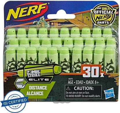 Nerf 30 Dart Zombie Strike Refill Pack for N-Strike Elite AccuStrike Zombie Strike Modulus Toy Blasters Darts & Plastic Bullets