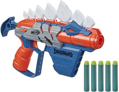 Nerf DinoSquad Stego-smash Dart Blaster, 5 Elite Darts, Dinosaur Toys Guns & Darts