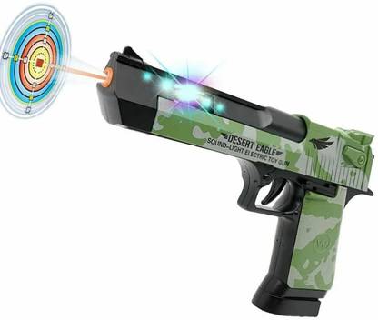 HappyBive Army Style Light and Sound Projection Desert Eagle Pistol Toy Gun for Kids |K10 Guns & Darts
