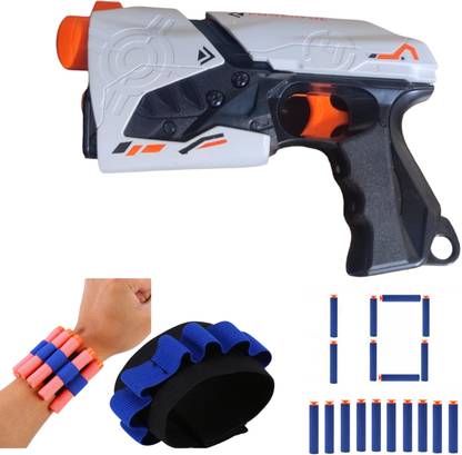 Toy Cloud Super Shot Soft Blaster Gun Toy & 10 Soft Foam Dart with 1 Hand Strap for Darts Guns & Darts