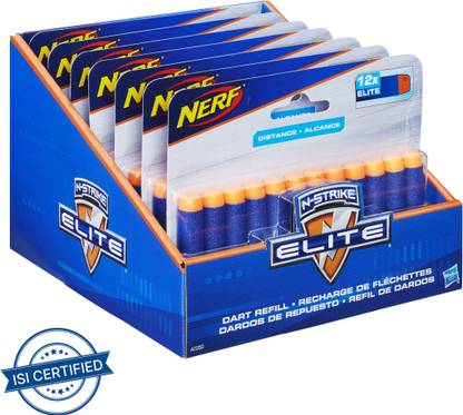 Nerf Official 12 Dart Elite Refill Pack for N-Strike Elite Toy Blasters Darts & Plastic Bullets