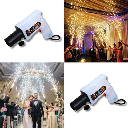 JAISH ADVERTISING Cold Pyro white Sparkular Gun for Parties & Celebrations Combo-2 Diwali Gun