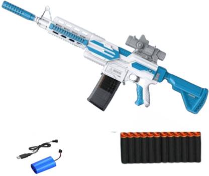 Kidoyz Storm Shooting M4A1 Gun Electric Burst Soft Bullet Automatic Rifle with Scope Guns & Darts