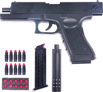 GEX THERMALSHOT SOFT BULLET PISTOL TOYGUN, JUMP EJECTING MAGAZINE-1008_BLACK Guns & Darts