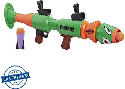 Nerf Fortnite RL Blaster, Fires Foam Rockets, 2 Fortnite Rockets Guns & Darts